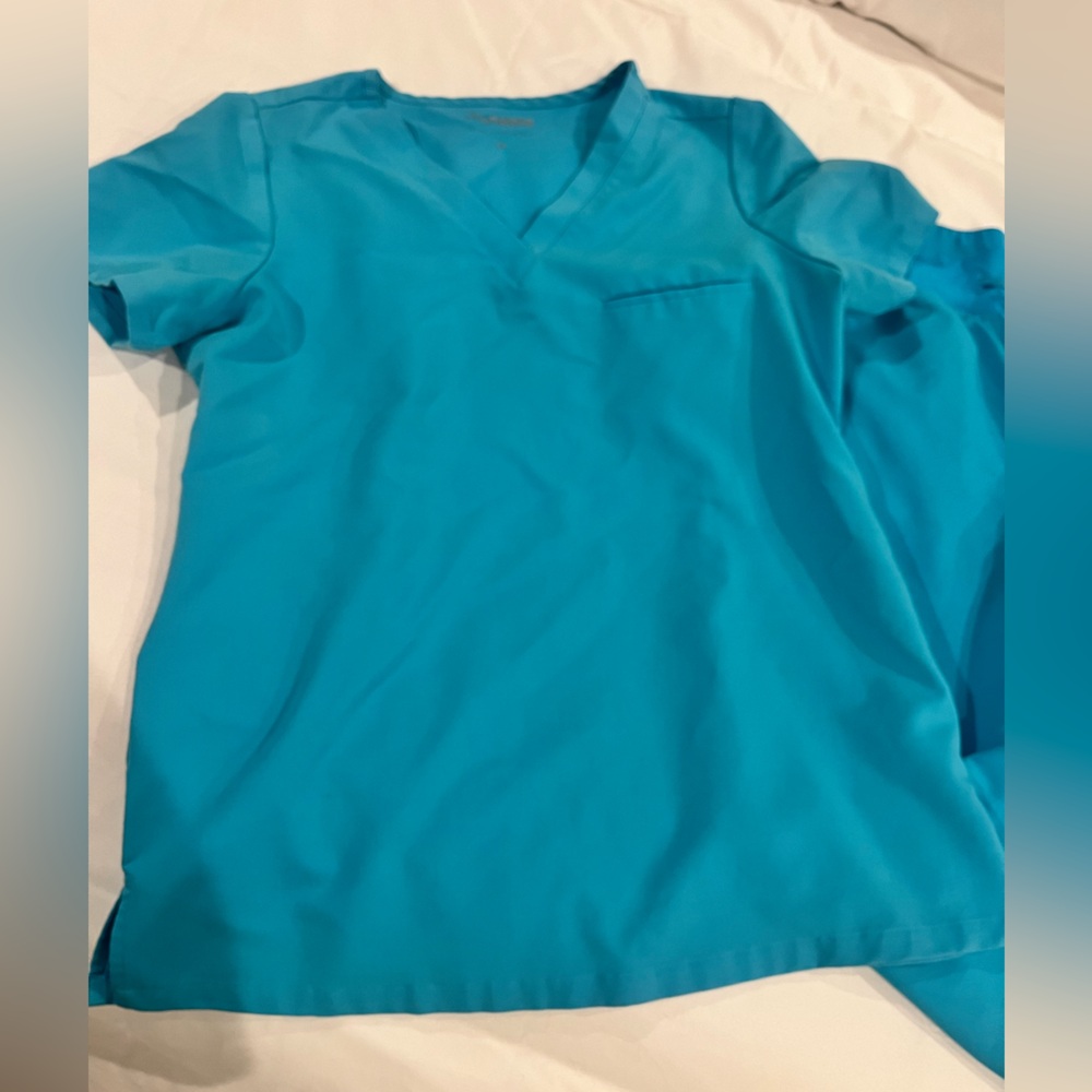 Mandala Scrubs and Scrub Jacket- XS Pacific Blue - Picture 5 of 6